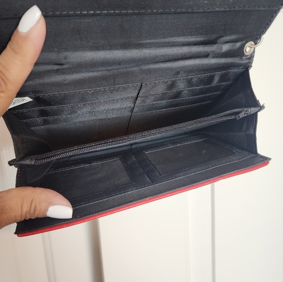 Red Faux Ostrich Women's Crossbody Bag - Picture 5 of 6